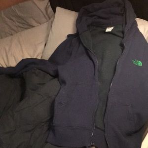 The North Face Full zip hoodie sweatshirt Blue L